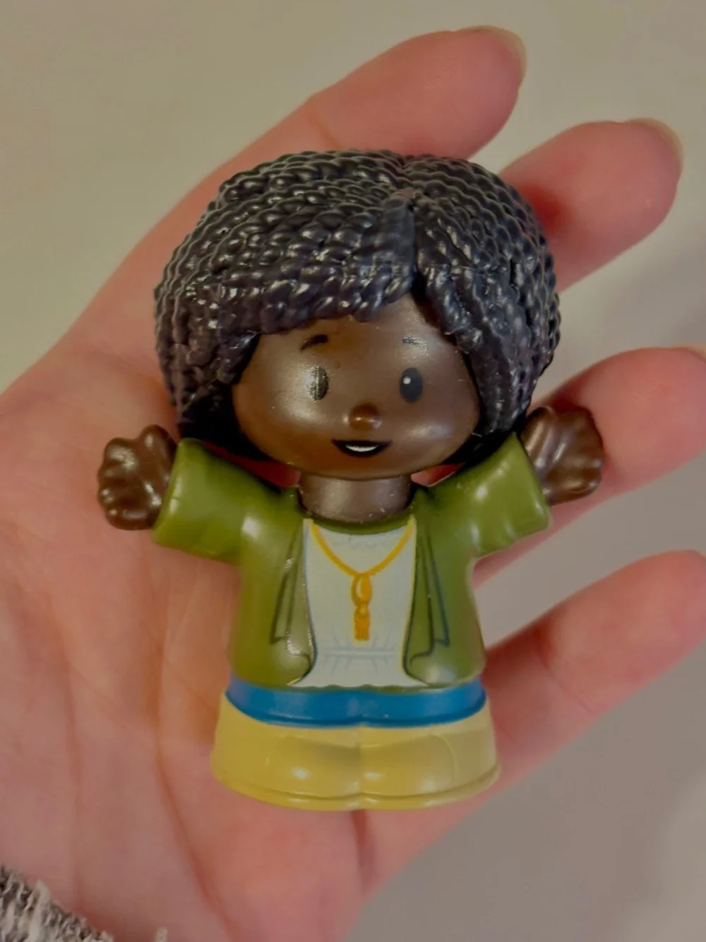 Fisher Price Little People African American Black Mom Girl Teacher Braided Hair